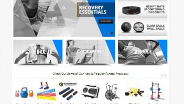 Fitness Equipment Website Design
